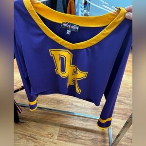 Dolls Kill Purple and Yellow Long Sleeve Top